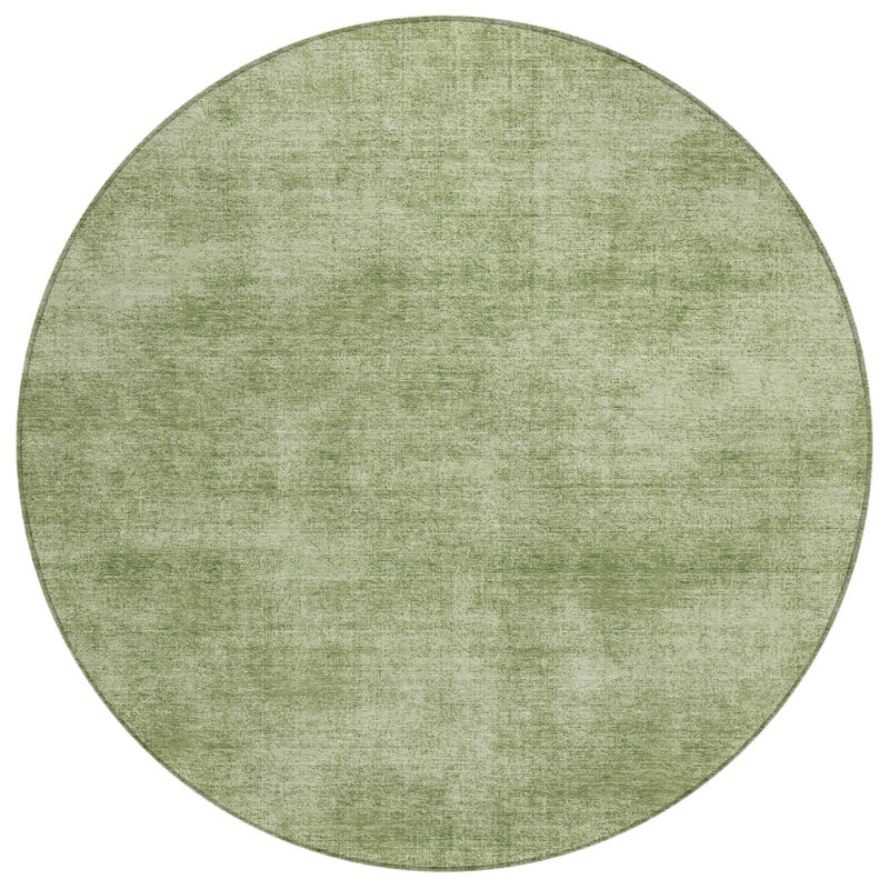 Tapis rond intérieur / extérieur rond lavable 8 pi HomeRoots