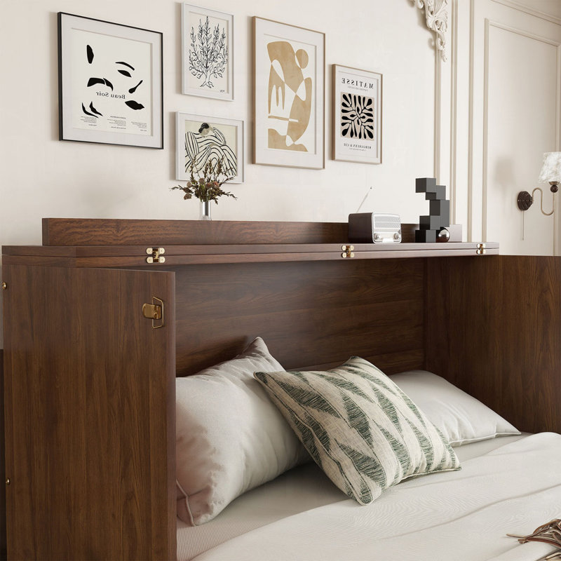 Grand lit escamotable, Noyer