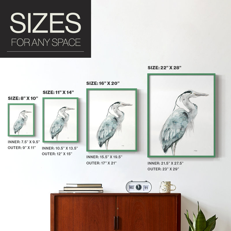 UMAN-180_ALT_V1 Framed Print - Solid Wood, 10" H x 8" W, Green