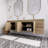 Tihanna 84 " W Wall Mounted 2 Double With Acrylic Top-343126670