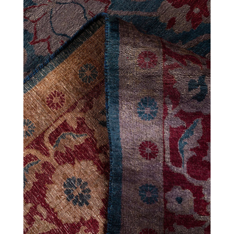 Fine Vibrance One-of-a-Kind 6'2" x 8'10" Hand Knotted Area Rug