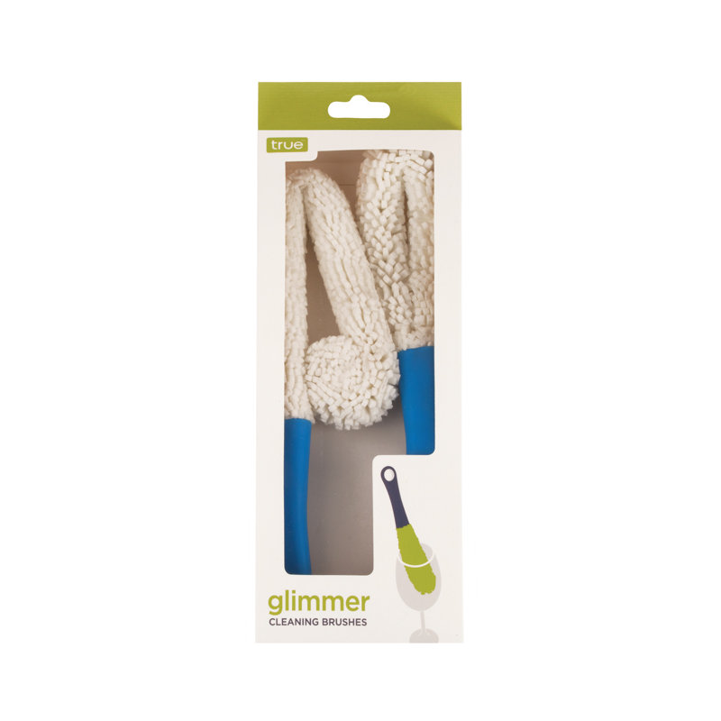 Ensemble de 2 brosses à verrerie réutilisables True Brands Cleanse ™