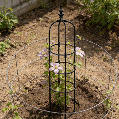 Treillis Obélisque pour plantes grimpantes Black Garden