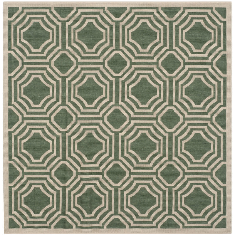 Arneshia Geometric Indoor/Outdoor Area Rug, Square 5'3"