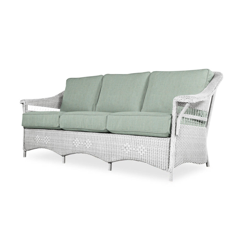 Nantucket Outdoor 3 - Seat Patio Sofa, Luna Mist, White