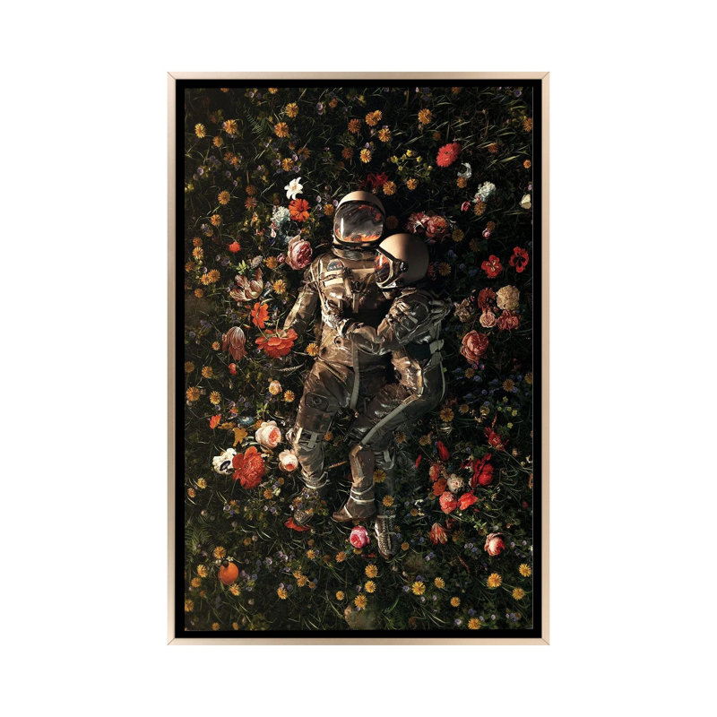 «Garden Delights II» par Nicebleed - impression sans cadre, H 40 po x l 26 po x P 1,5 po, Toile encadrée champagne, Non