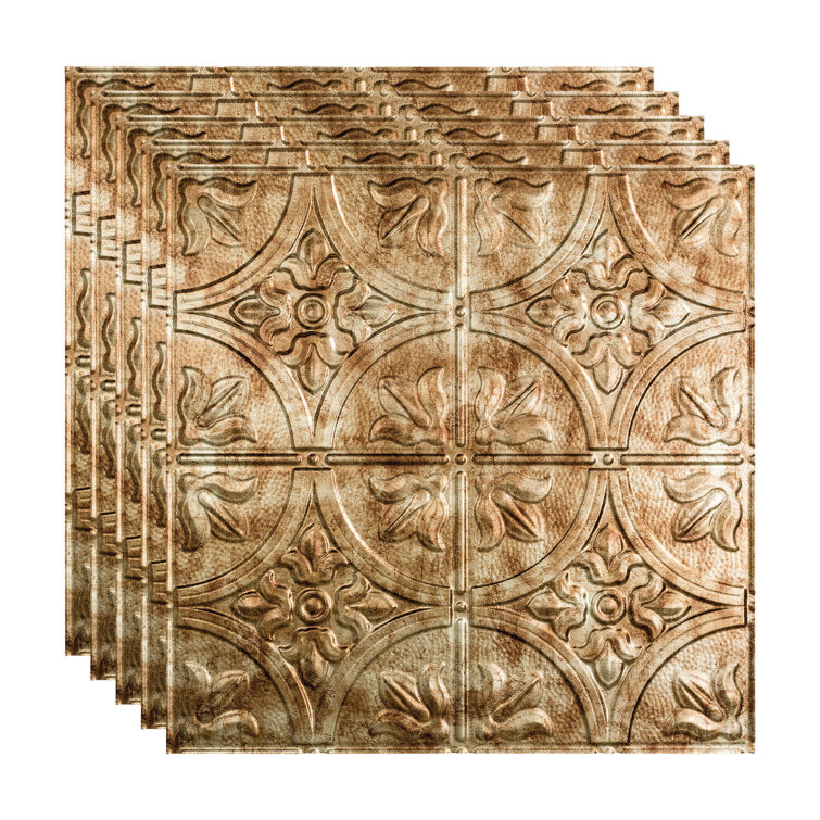Traditional 24'' L x 24'' W Textured Vinyl Drop-In Ceiling Tile