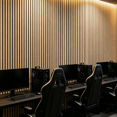 4 panneaux muraux en bois acoustique 23,62 po x 23,62 po, panneaux muraux 3D insonorisés, auto-adhésif (15,5 pieds carrés / caisse). Walunt 