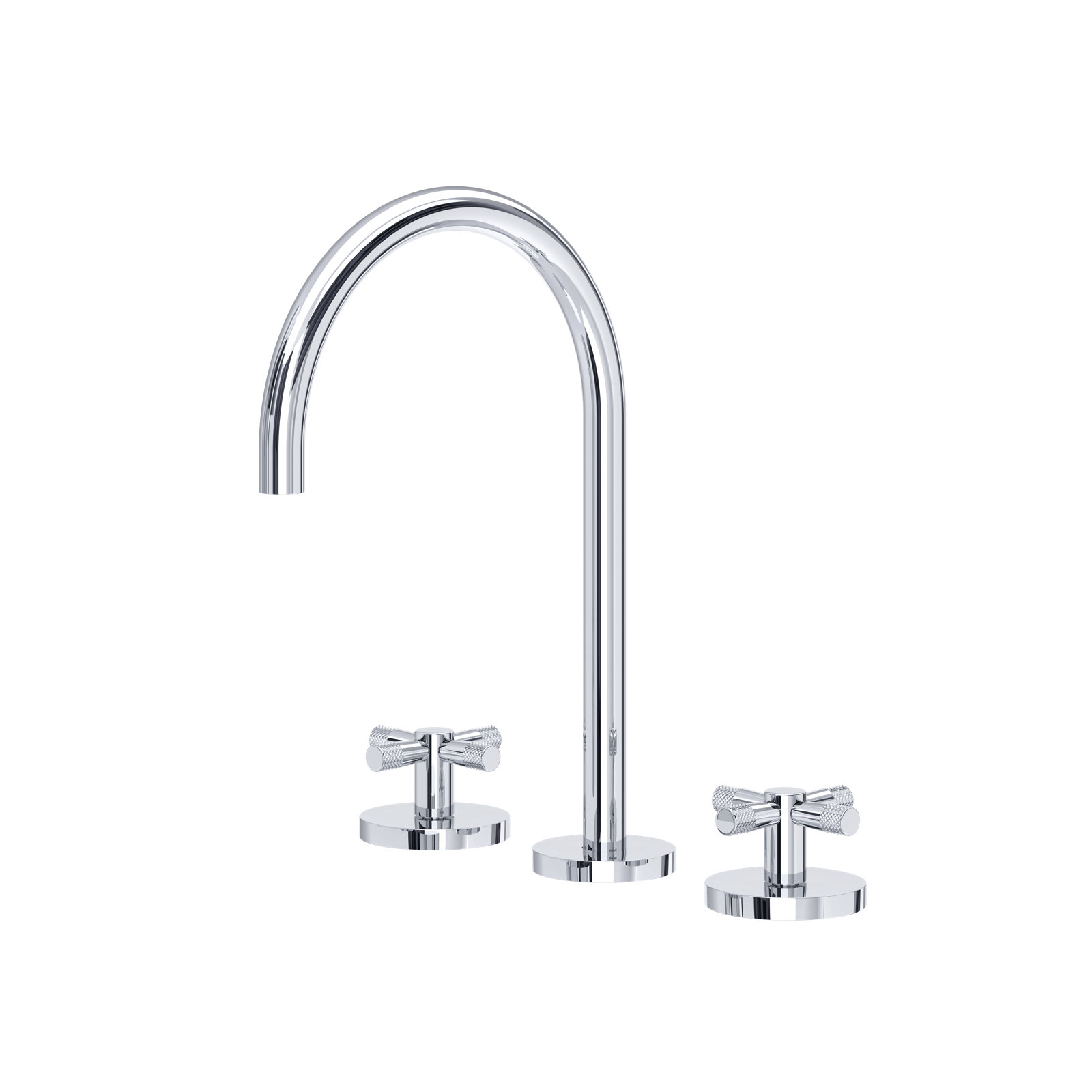 Terrell Widespread Lavatory Faucet With C-Spout, Polished Chrome