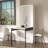 Large Fold-Out Convertible Writing Table for Space Saving, White