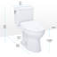 Toilette allongée deux pièces WASHLET 1 GPF