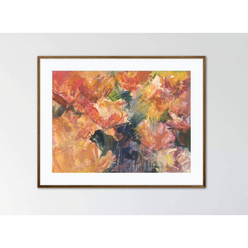 Une maison pour les tulipes sur toile, H 5 po x l 7 po x P 1 po