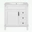 Meuble-lavabo avec lavabo en céramique, 2 tiroirs et tablette réglable-2031288049