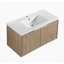 Meuble-lavabo à fixation flottante 36 po avec porte à fermeture en douceur et 2 portes Modern Design-465842244