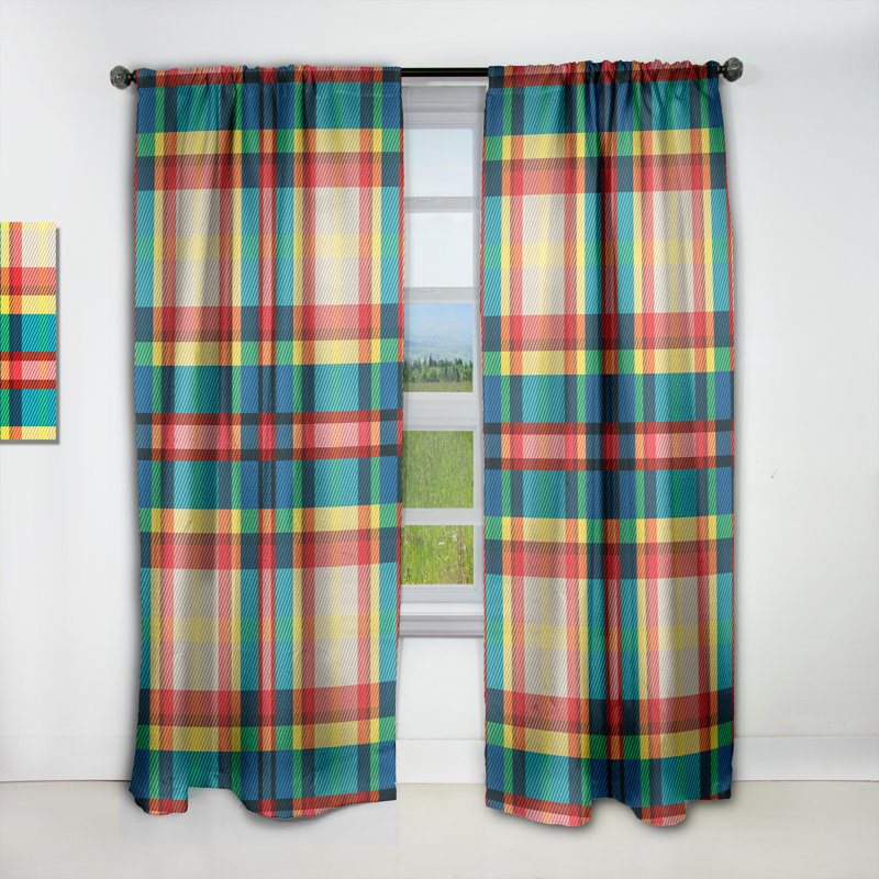 Rideau simple occultant Tartan, L 52 po x L 108 po