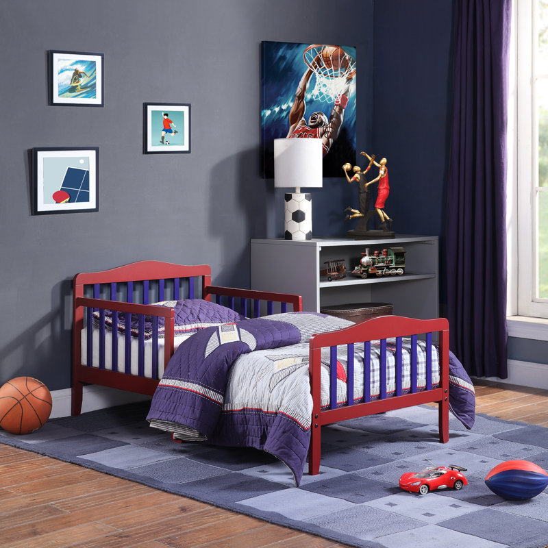 Twain Toddler Bed, Red/Blue