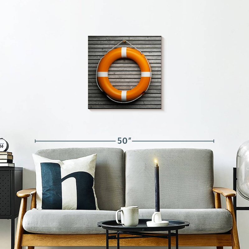 Aletra Orange Life Ring, 20" H x 20" W