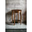 Table d'appoint avec structure en bois massif et tablette en bois de noyer-775099013