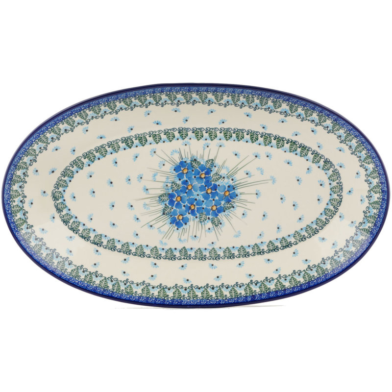 Forget Me Not Stoneware Platter