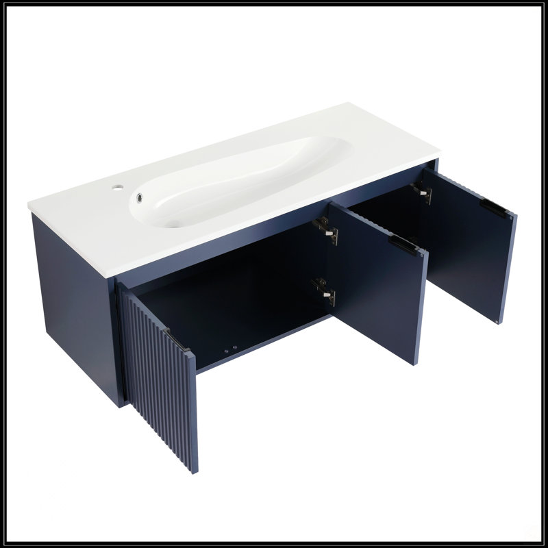 Meuble-lavabo à fermeture en douceur sans lavabo