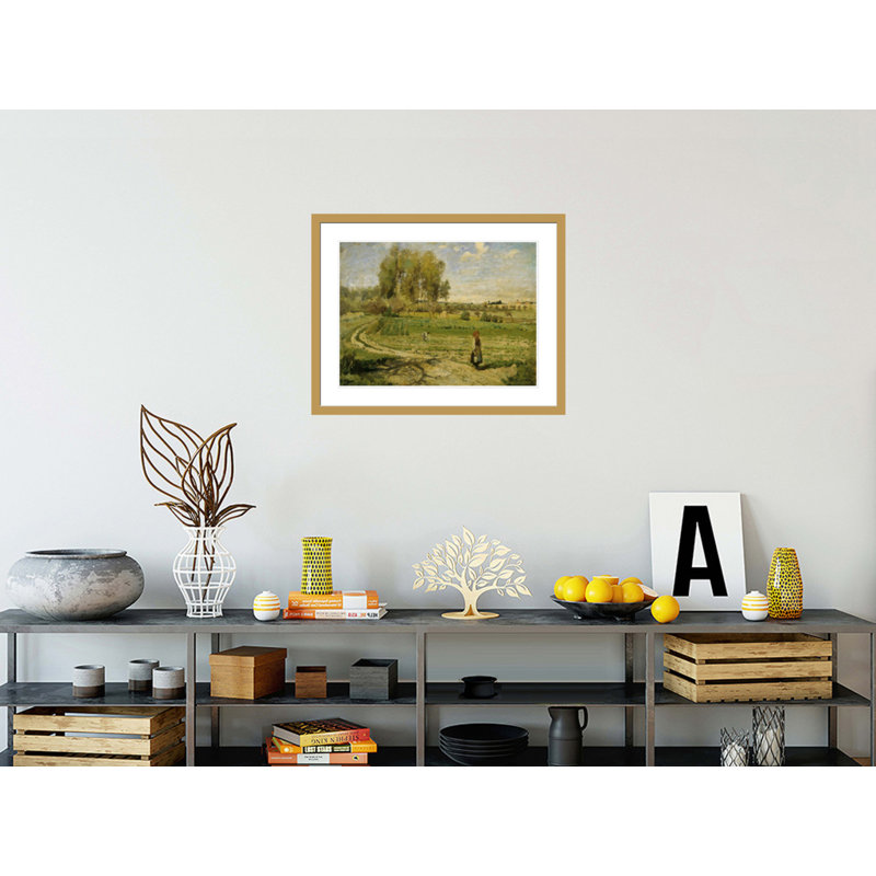 «Giverny» par Camille Pissarro, impression giclée sur cadre, H 23,26 po x l 29,5 po