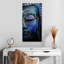 «Blue Meditating Buddha», reproduction sur toile-1939906914