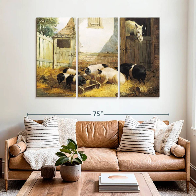 Brampt Farm Pigs, 42" H x 65" W