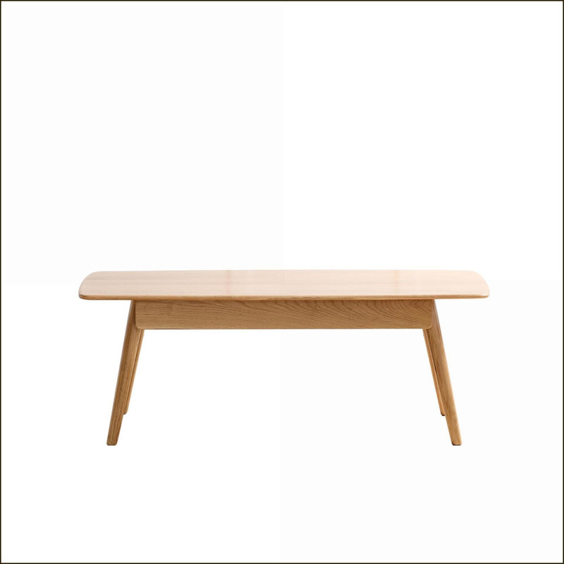 Table basse North American FAS Grade en chêne massif avec 2 tiroirs, 120 x 56 x 45 cm, facile à assembler et amp; Robot-Clean