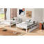Lit simple superposé simple avec mesures et 2 espaces de rangement durables - blanc et blanc, sommeil stable et durable-1194190876