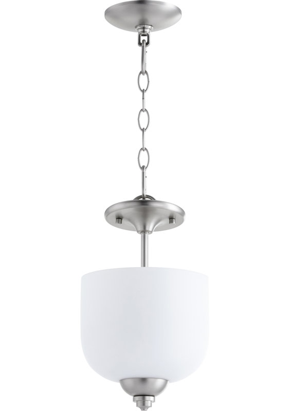 Luminaire suspendu 3 lumières simple urn Falbo, Nickel satiné