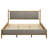 Light Brown Eastern King Panel Platform Bed