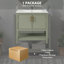 Meuble-lavabo vert 30 po avec lavabo en céramique et rangement pour petits espaces | Idée de cadeau-1462372078