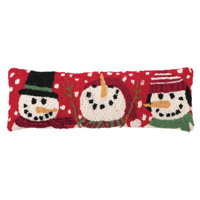 Coussin décoratif en laine 3 Snowmen