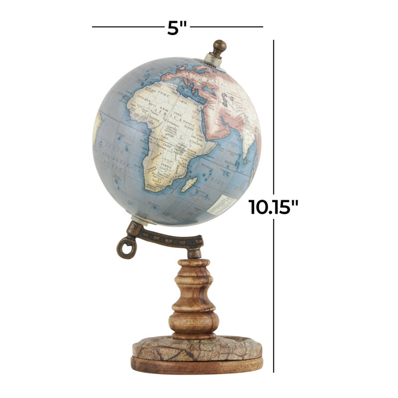 Globe terrestre en plastique brun Minturn