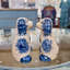 Small Blue Staffordshire Style Dog Figurines Pair