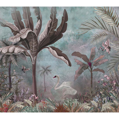 Papier peint panoramique Swan and Palm