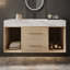 Meuble-lavabo flottant avec lavabo et tiroir mural à fermeture en douceur-570615407