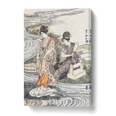 Washing Linen by Utagawa Toyokuni - Wrapped Canvas