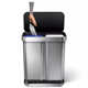 Simplehuman 58L / 15.3 Gallon Hands-Free Dual Compartment Recycling Kitchen Step Trash Can with Lid