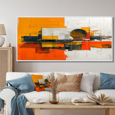Yellow Orange Abstract Futuristic Fusion I - Abstract Print Wall Art Print