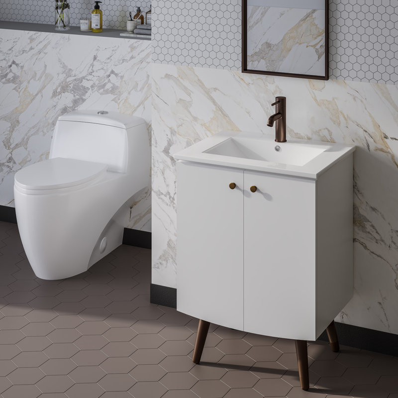 Meuble-lavabo blanc 24 po Manoir
