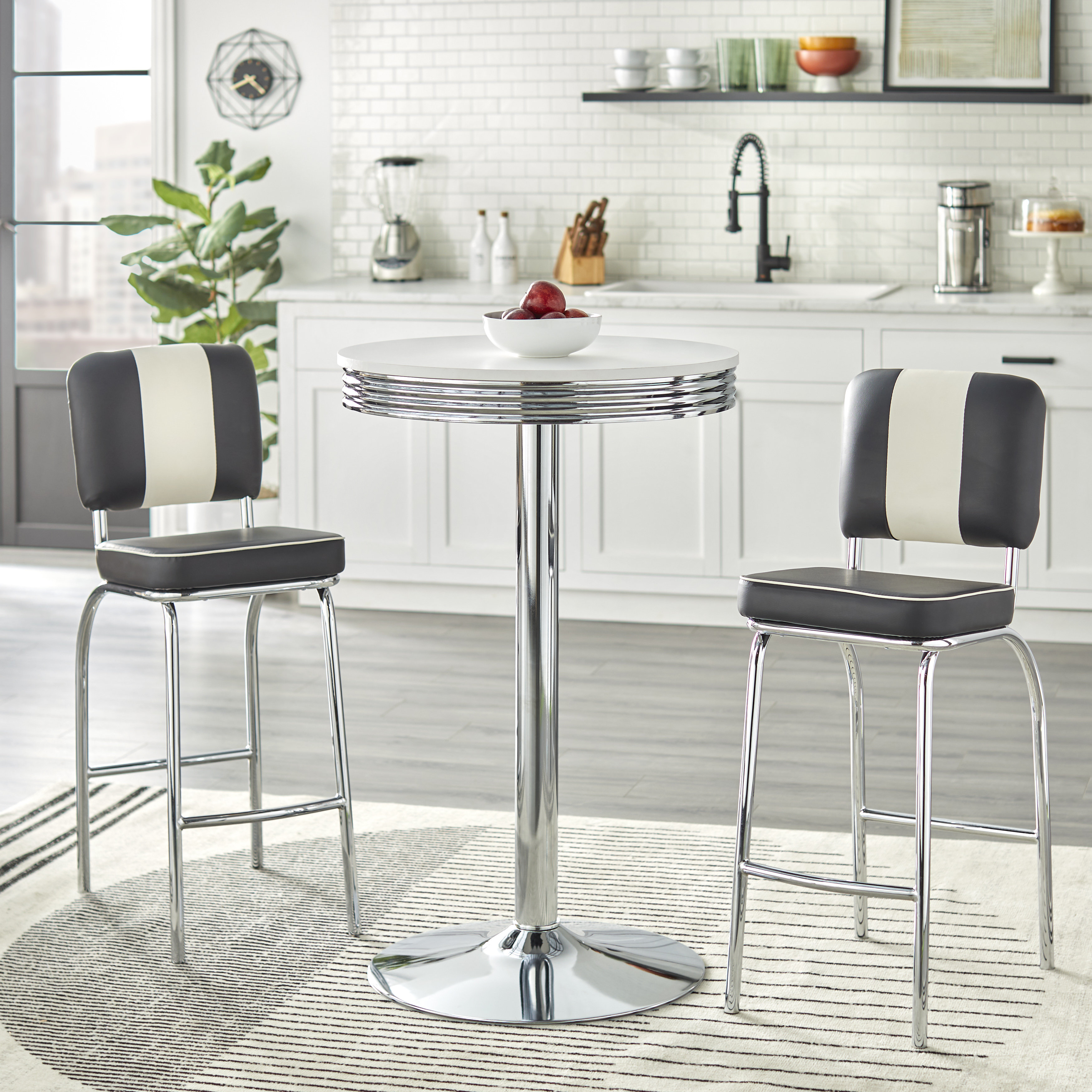 Latitude Run® Ashtown 2 - Person Bar Height Dining Set & Reviews | Wayfair