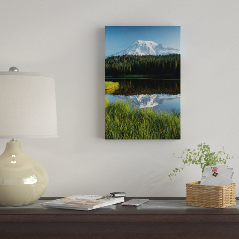 « reflection of mountain », reproduction de photo sur toile, H 12 po x l 8 po x P 0,75 po, Toile tendue, Pas de tapis