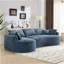 Boneless 124.5-Inch Modern Compressed Sofa With High-Resilience Sponge And Plush Chenille Upholstery For Ultimate Comfort.-1285278873