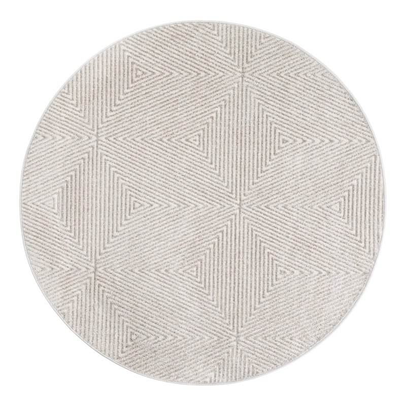 Tapis intérieur / extérieur Sabrina Soto Prism, Rond 5 pi 1 po