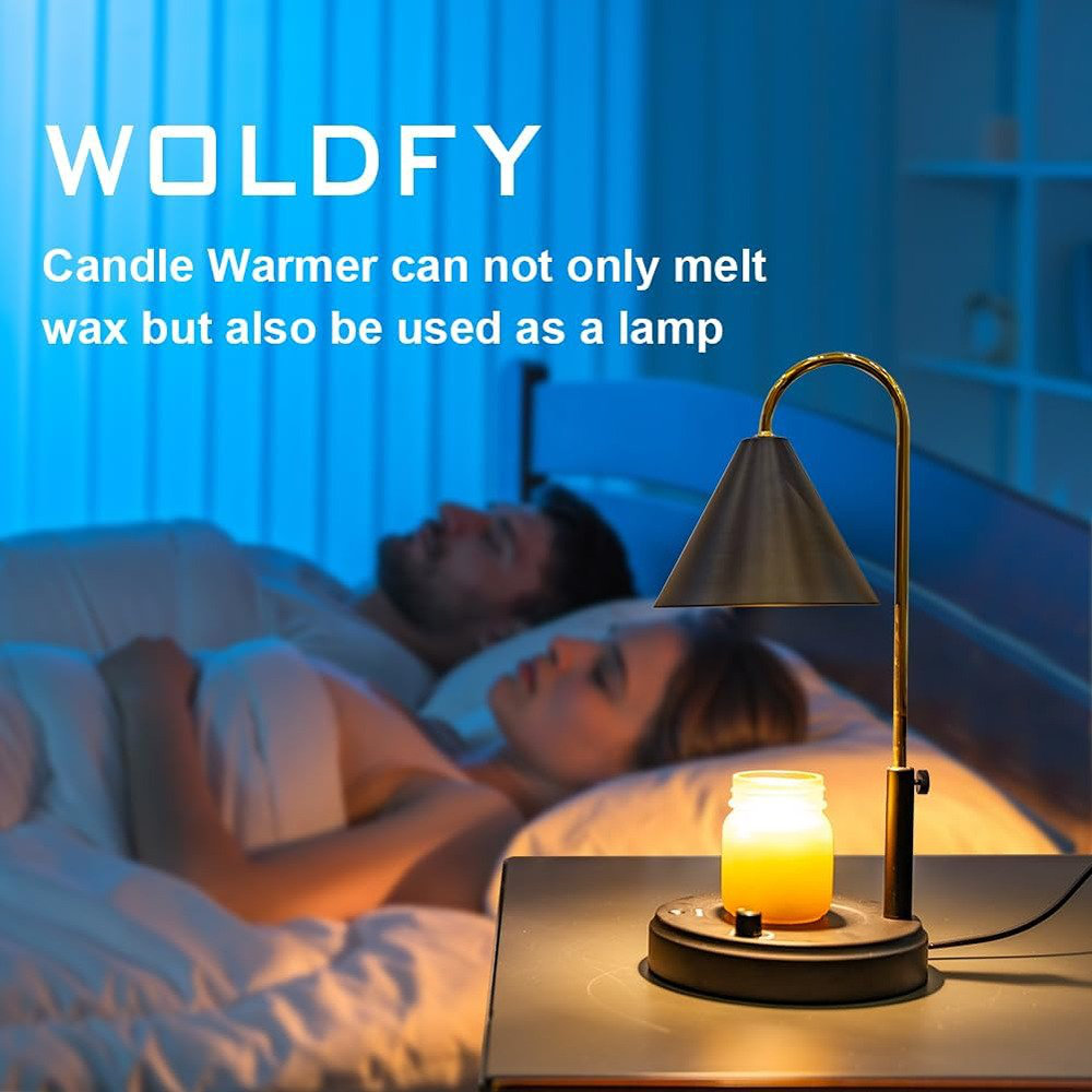  WOLDFY Candle Warmer Lamp with Timer, Candle Warmer