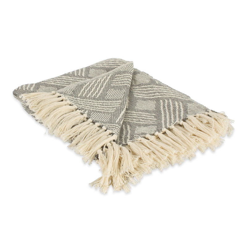 Hand Woven Throw Blanket, Gray