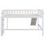 Lit mezzanine double pleine grandeur avec glissade séduisante - tentation de chambre blanche en utilisation verticale à long terme-2094010100-2094010103