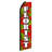 Double Sided 138'' H x 30'' W Polyester Feather Banner