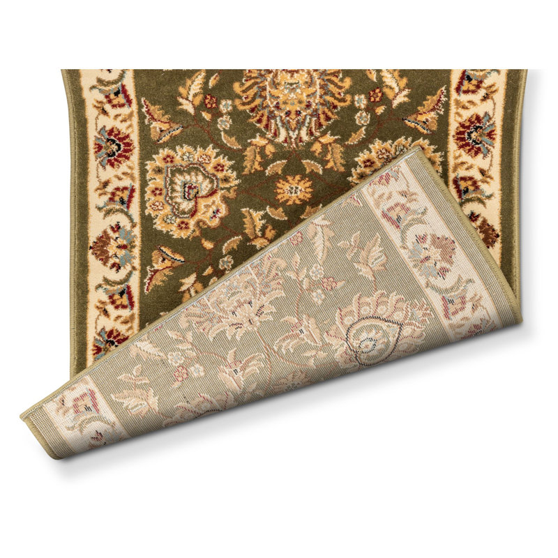 Duplantis Abbasi Green Custom Size Hallway Stair Runner - Traditional Oriental Carpet, Runner 2'2" x 76'